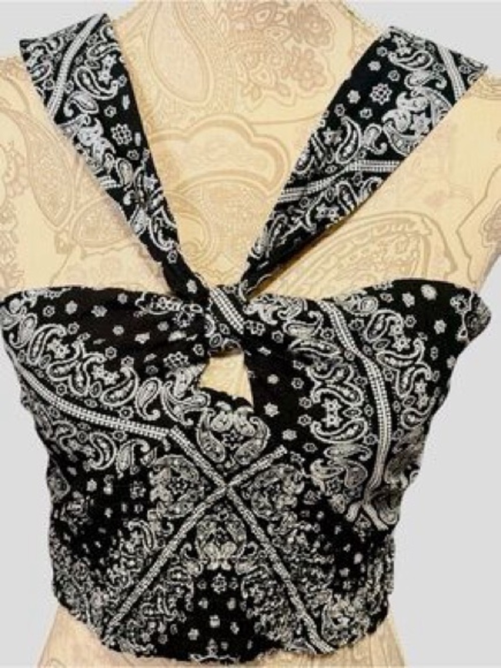 NWT Monteau Paisley Halter Top | Boho Sleeveless Blouse | Women’s Summer